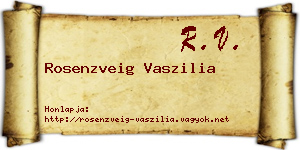 Rosenzveig Vaszilia névjegykártya